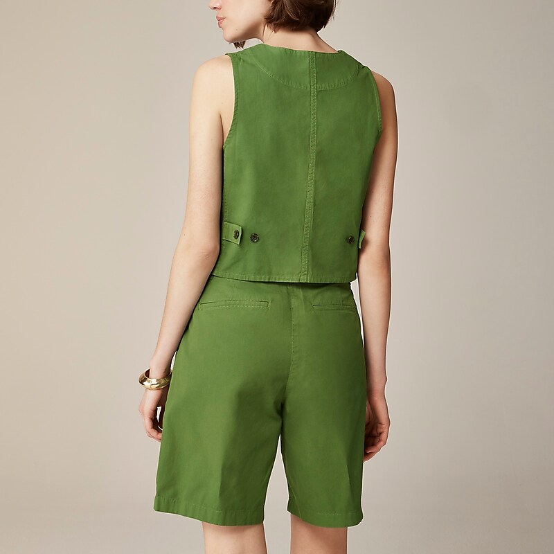 Green J.Crew Patch-pocket chino vest | J.Crew Factory | ERXPG1936