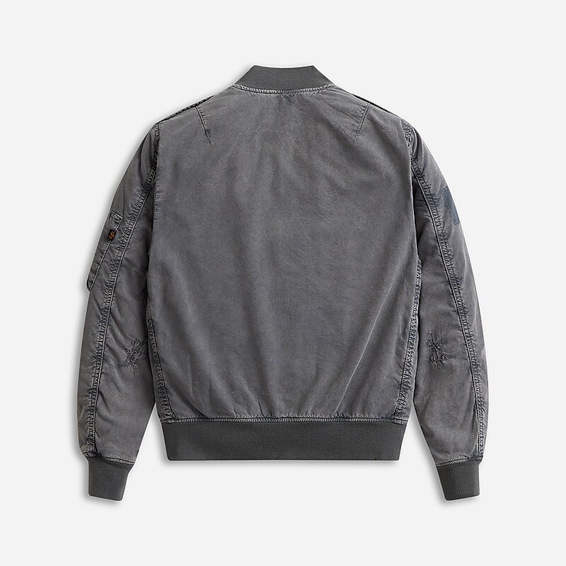 Grey J.Crew Alpha Industries® L-2B rip-and-repair flight jacket | J.Crew Factory | KBXDZ7069