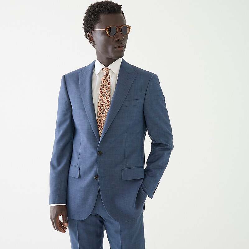 Harbor Blue J.Crew Ludlow Slim-fit suit jacket in Italian stretch worsted wool | J.Crew Factory | DHUZW9710