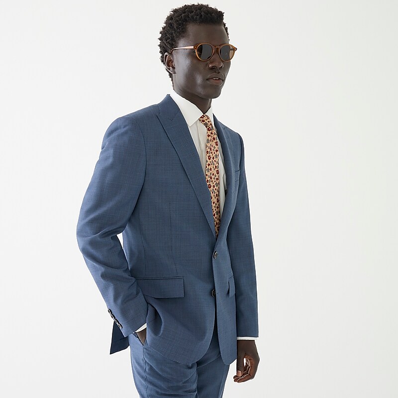 Harbor Blue J.Crew Ludlow Slim-fit suit jacket in Italian stretch worsted wool | J.Crew Factory | DHUZW9710