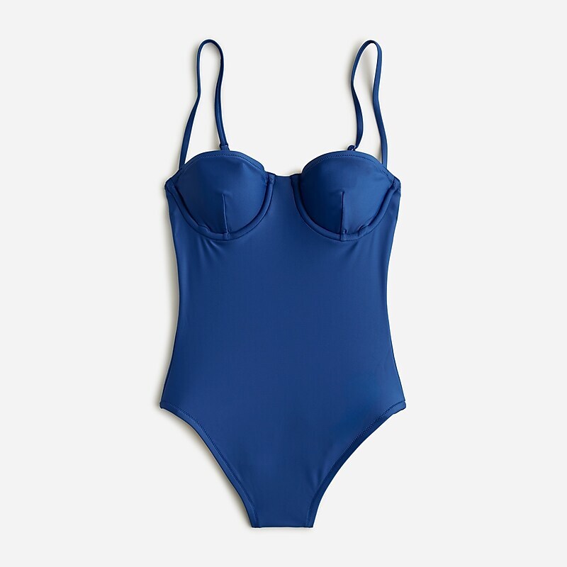 Harbor View J.Crew Balconette underwire one-piece swimsuit | J.Crew Factory | UPFCL5197