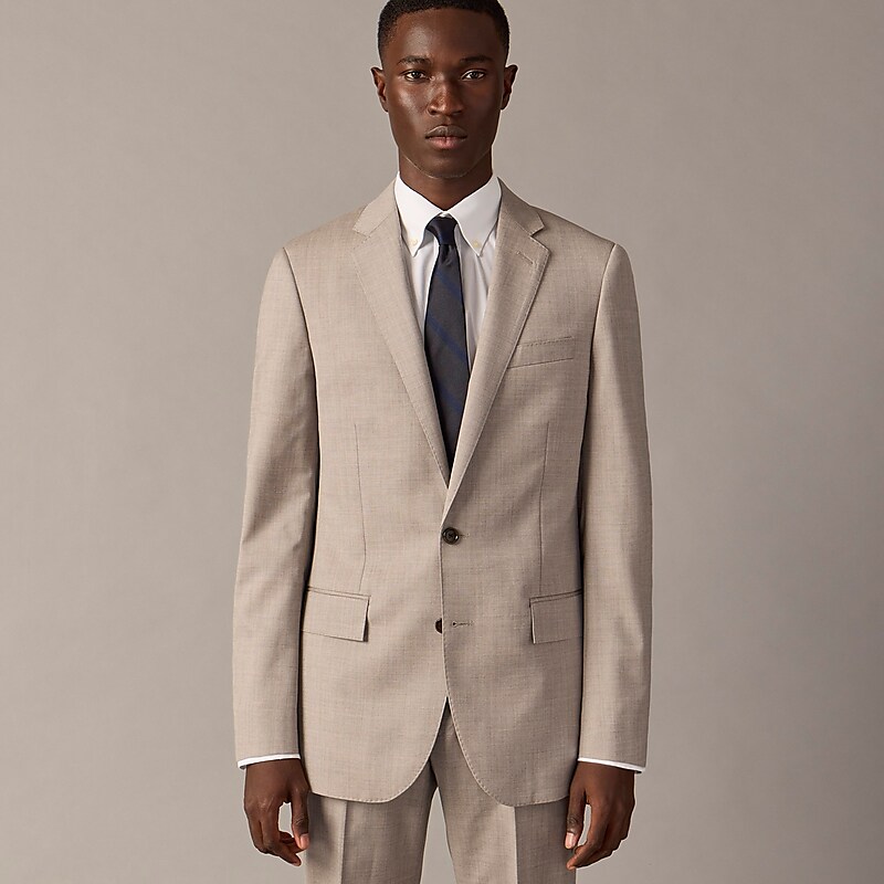 Heather Beige J.Crew Ludlow Slim-fit suit jacket with double vent in Italian wool | J.Crew Factory | UVAQX8769