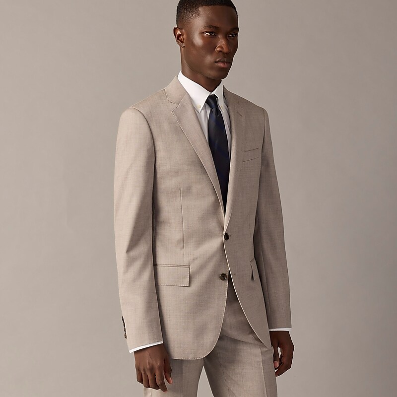 Heather Beige J.Crew Ludlow Slim-fit suit jacket with double vent in Italian wool | J.Crew Factory | UVAQX8769