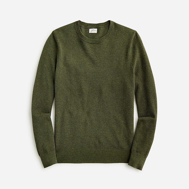 Heather Moss J.Crew Cotton piqué-stitch crewneck sweater | J.Crew Factory | PZQHT9370