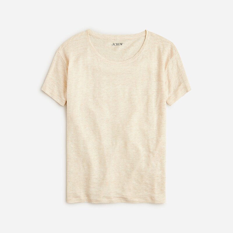 Heather Natural J.Crew Relaxed linen T-shirt | J.Crew Factory | LMRQT8472