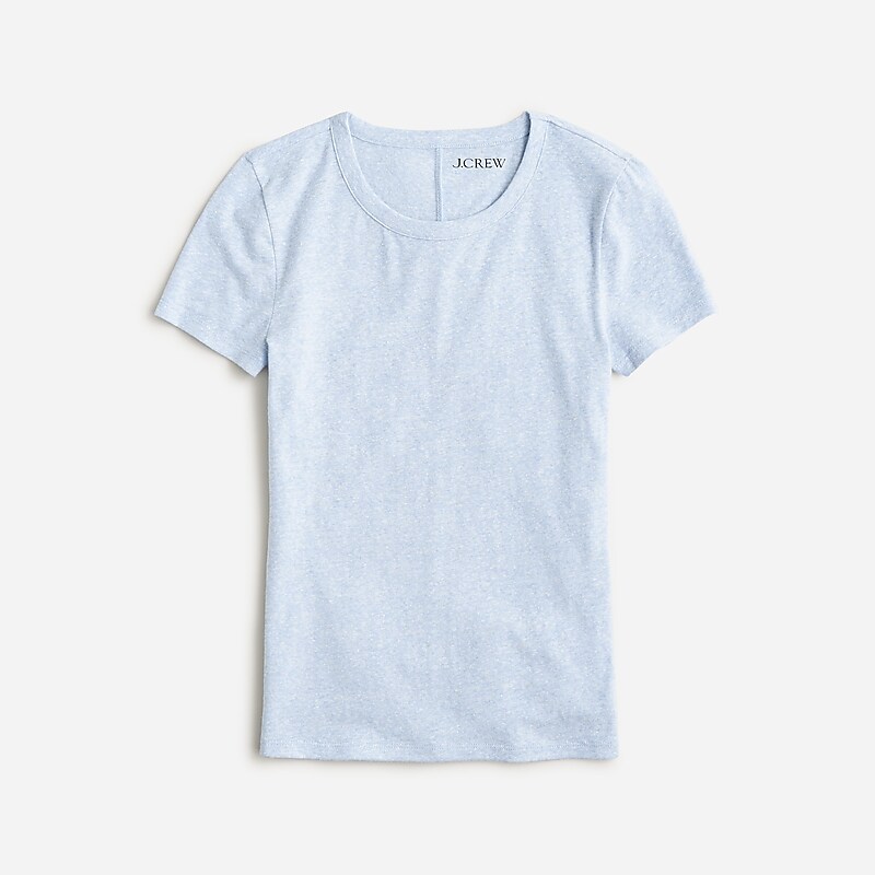 Heather Peri J.Crew Stretch linen-blend crewneck T-shirt | J.Crew Factory | XDLMB5760