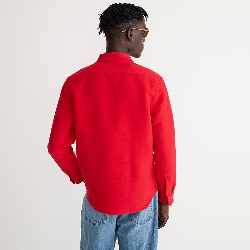 Holiday Red J.Crew Heavyweight chamois workshirt | J.Crew Factory | IQNXG0194