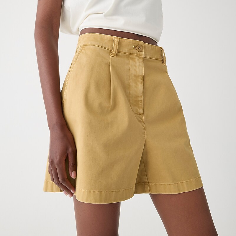 Honey Brown J.Crew Pleated capeside chino short | J.Crew Factory | PODIA9736