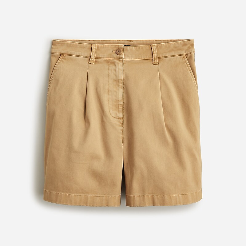 Honey Brown J.Crew Pleated capeside chino short | J.Crew Factory | PODIA9736