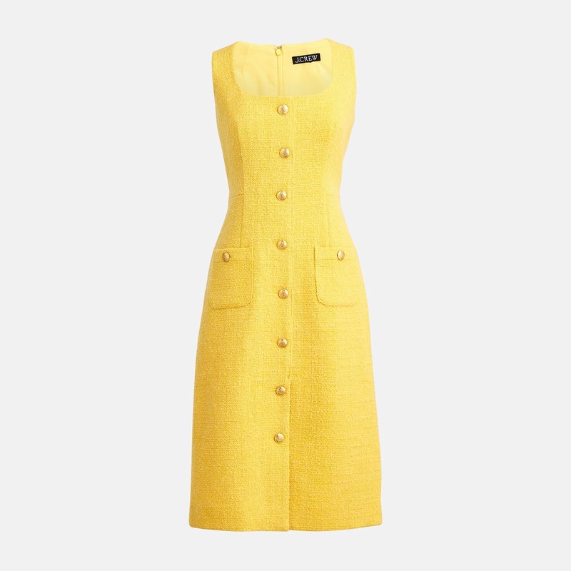 Honeycomb J.Crew Sophia sleeveless midi dress in tweed | J.Crew Factory | YJBVE0248