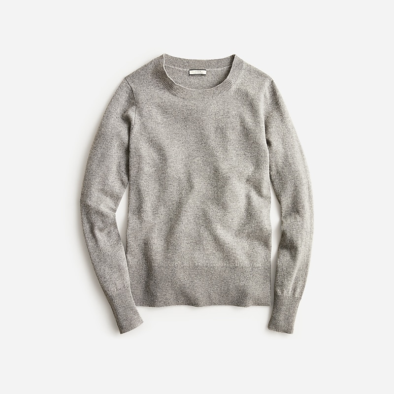 Hthr Ash J.Crew Cashmere classic-fit crewneck sweater | J.Crew Factory | ZYTUR5417