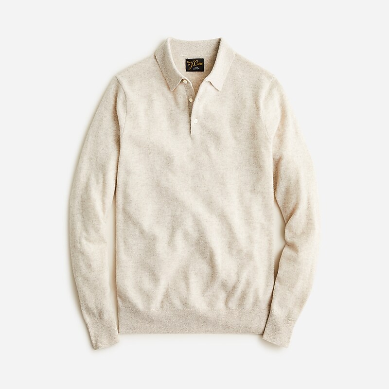 Hthr Birch J.Crew Cashmere collared sweater-polo | J.Crew Factory | KXNOL0215