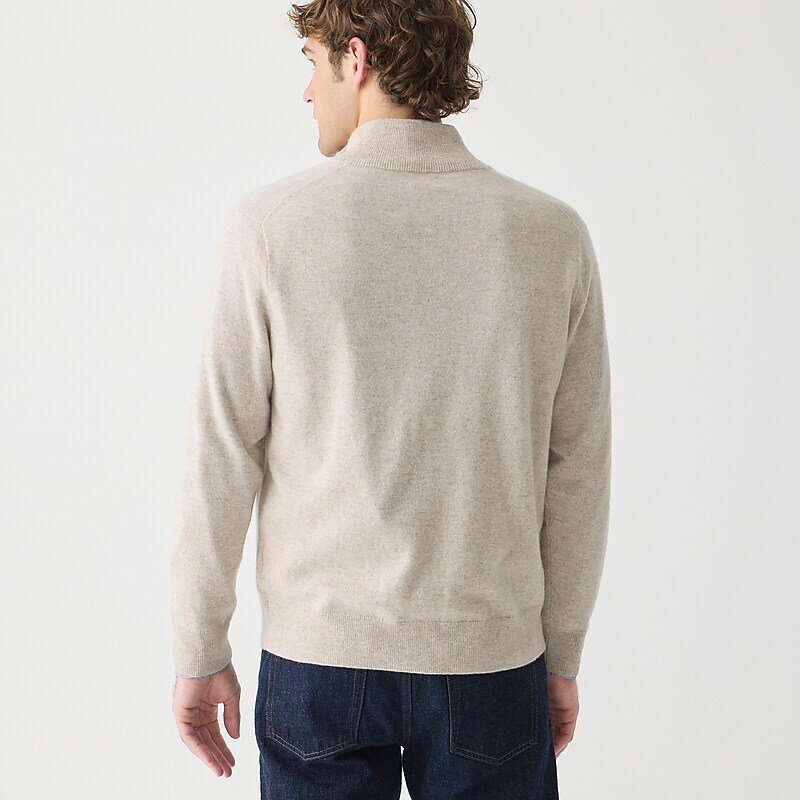 Hthr Birch J.Crew Cashmere full-zip sweater | J.Crew Factory | IYOCL5938