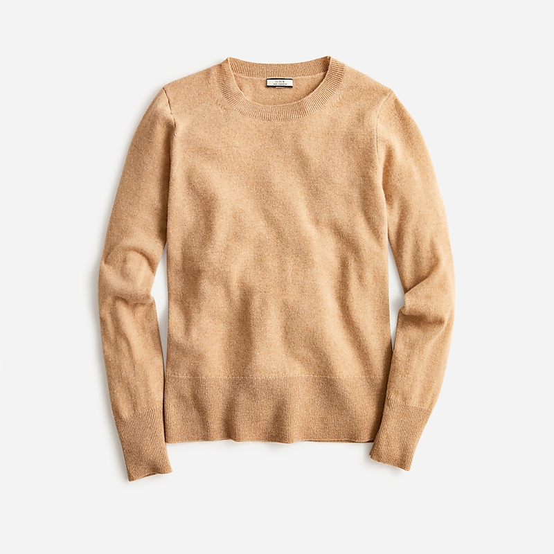 Hthr Camel J.Crew Cashmere classic-fit crewneck sweater | J.Crew Factory | WDOXP7603