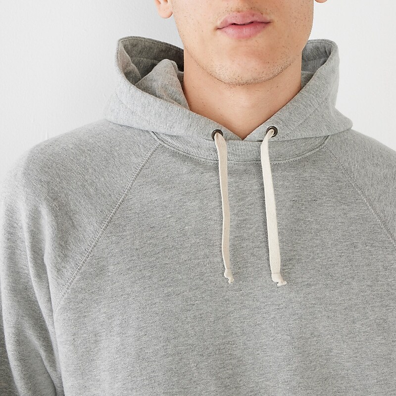 Hthr Chrome J.Crew Lightweight french terry hoodie | J.Crew Factory | TWMFN6579