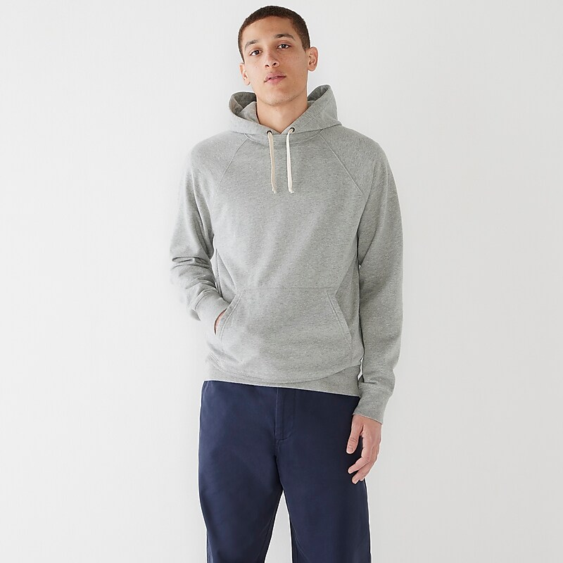 Hthr Chrome J.Crew Lightweight french terry hoodie | J.Crew Factory | TWMFN6579