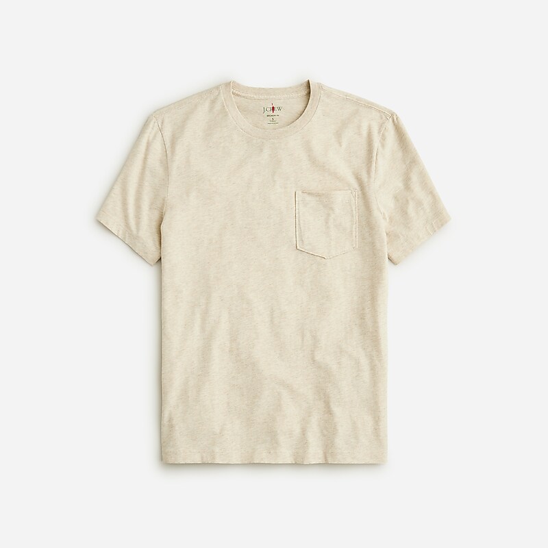 Hthr Ecru J.Crew Broken-in pocket T-shirt | J.Crew Factory | SJXPA3951