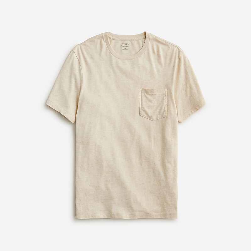 Hthr Ecru J.Crew Broken-in short-sleeve pocket T-shirt | J.Crew Factory | SKUCR6234