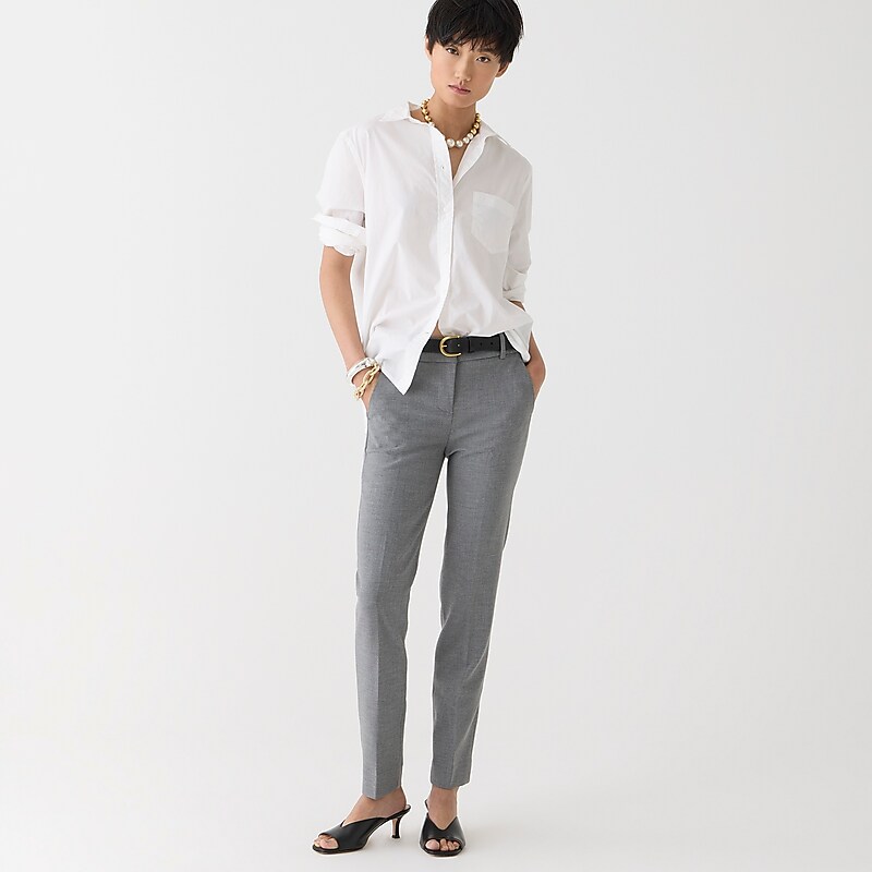 Hthr Graphite J.Crew Cameron slim cropped pant in four-season stretch | J.Crew Factory | FYUCO2816