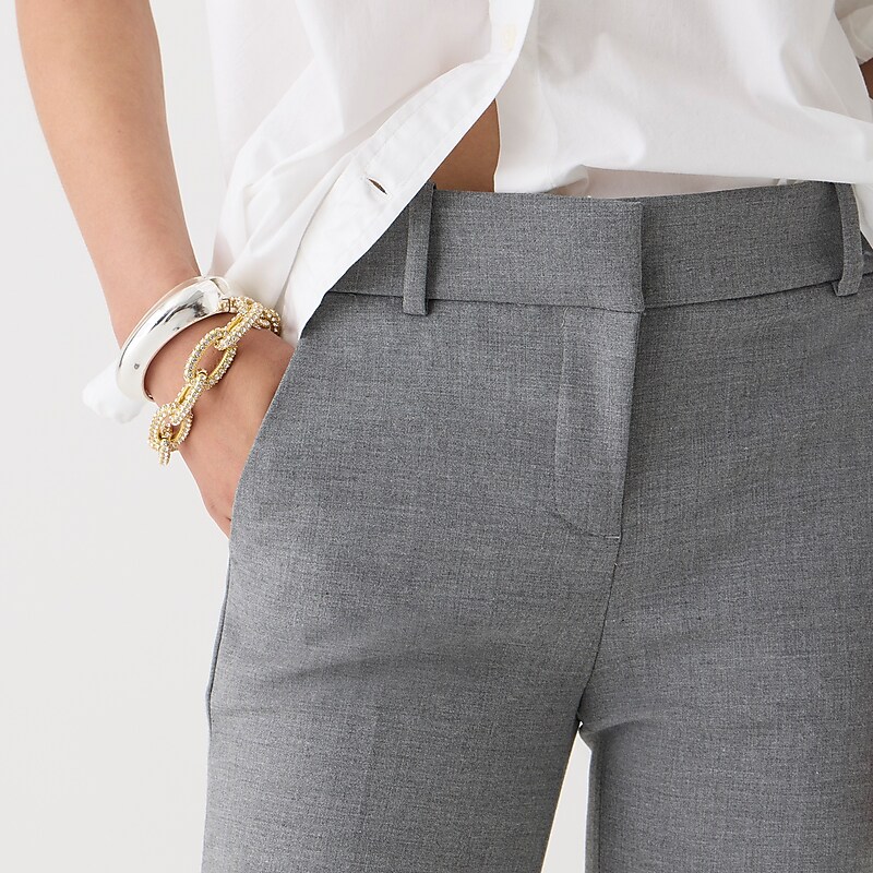 Hthr Graphite J.Crew Cameron slim cropped pant in four-season stretch | J.Crew Factory | FYUCO2816