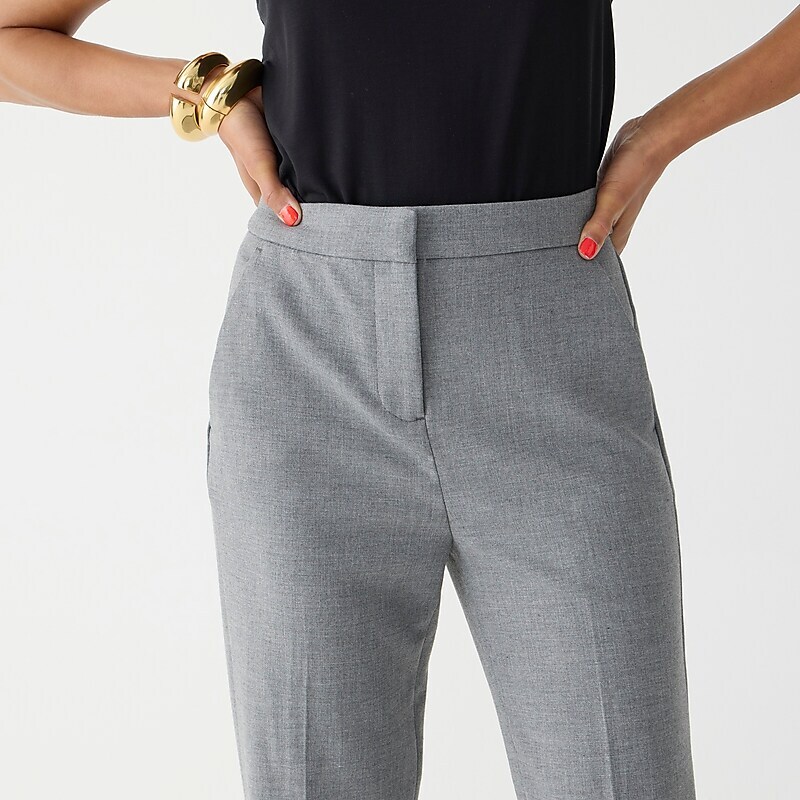 Hthr Graphite J.Crew Kate straight-leg pant in four-season stretch | J.Crew Factory | LGIQT1879