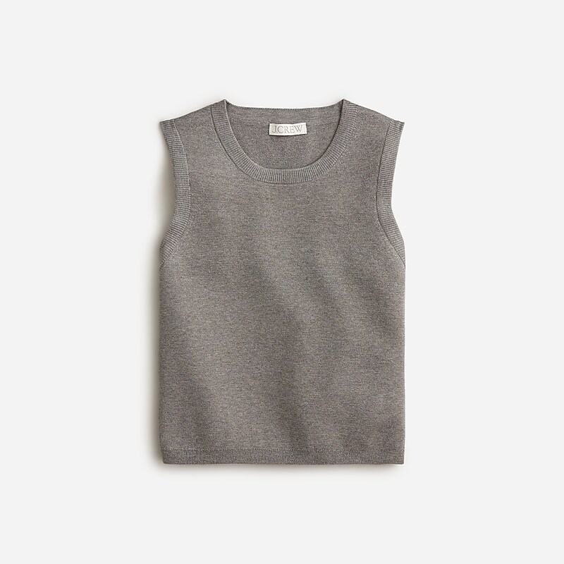 Hthr Graphite J.Crew Sweater shell in TENCEL™ lyocell blend. | J.Crew Factory | UQWRY1835