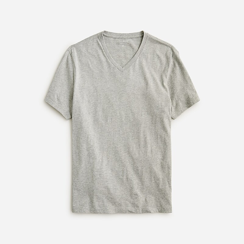 Hthr Grey J.Crew Broken-in short-sleeve V-neck T-shirt | J.Crew Factory | RFUGS7682