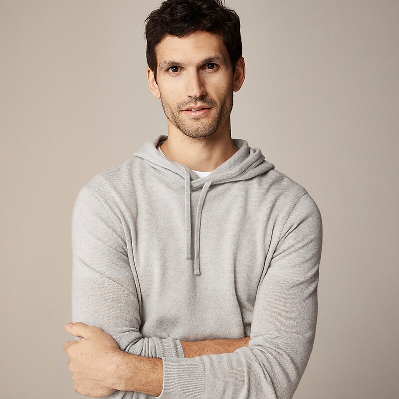 Hthr Grey J.Crew Cashmere hoodie | J.Crew Factory | AHMYS9067