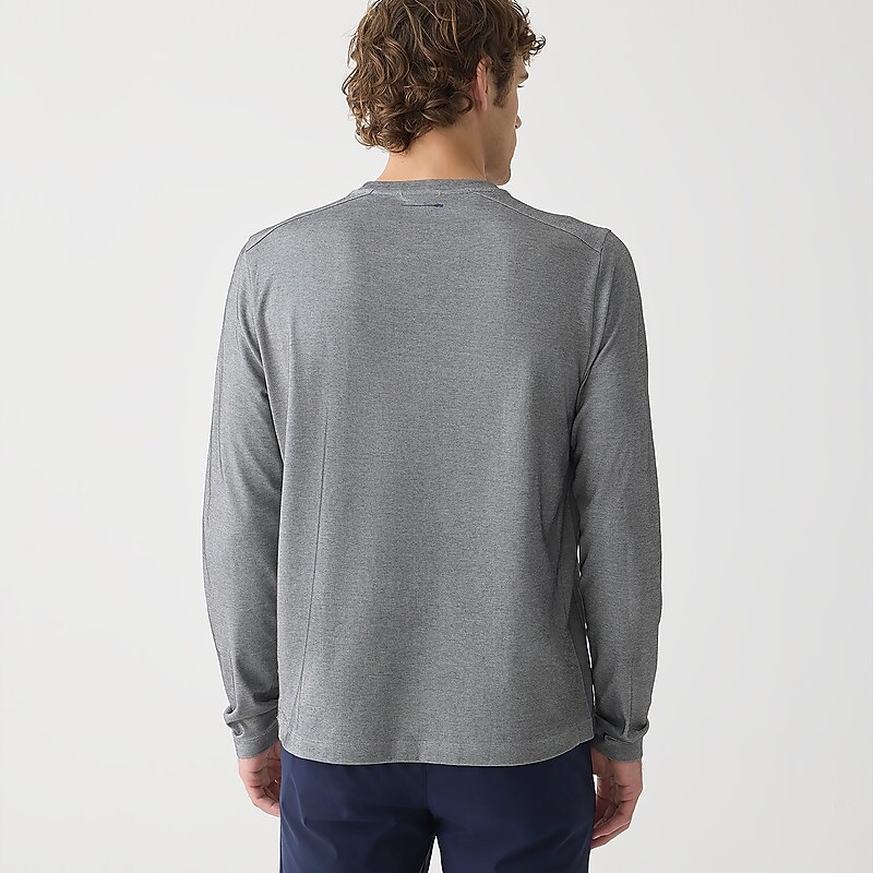 Hthr Grey J.Crew Long-sleeve performance T-shirt with COOLMAX® technology | J.Crew Factory | BVOZJ2591