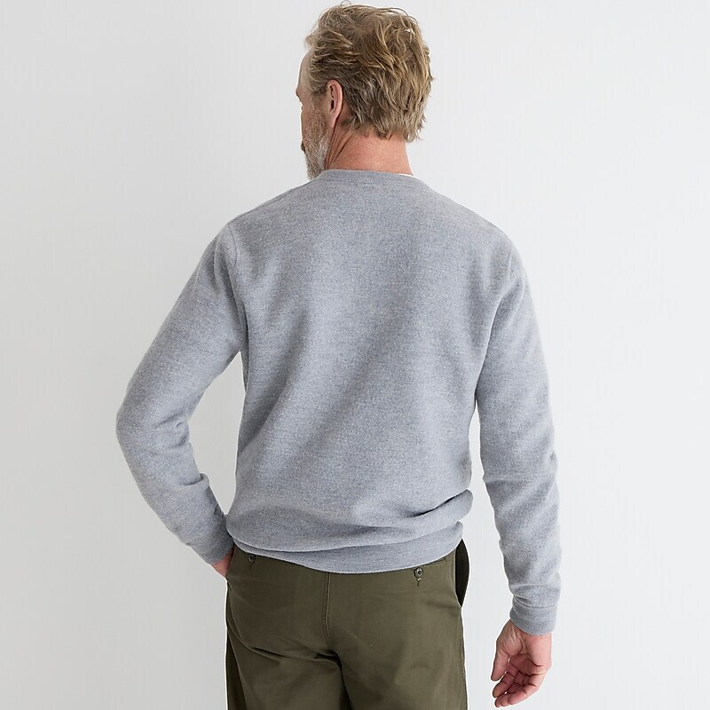 Hthr Grey J.Crew Wallace & Barnes boiled merino wool crewneck sweatshirt | J.Crew Factory | WABXK4392