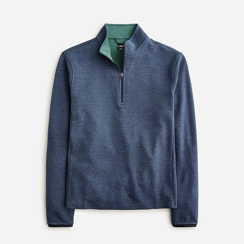 Hthr Harbor Mineral J.Crew Performance half-zip pullover with COOLMAX® technology | J.Crew Factory | MQWUI2460