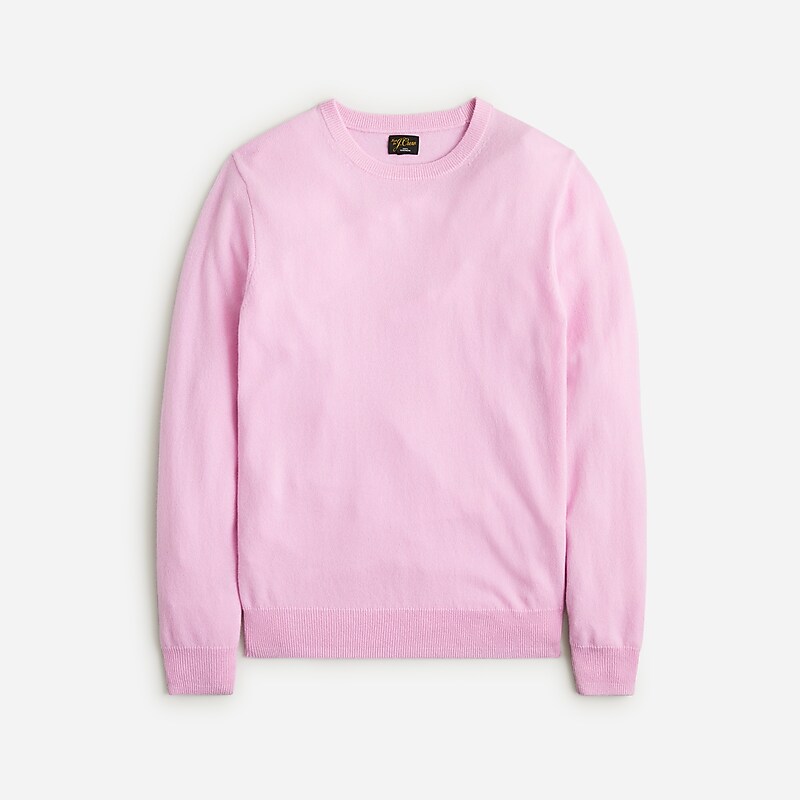 Hthr Lilac J.Crew Cashmere jacquard crewneck sweater | J.Crew Factory | TAEQJ8496