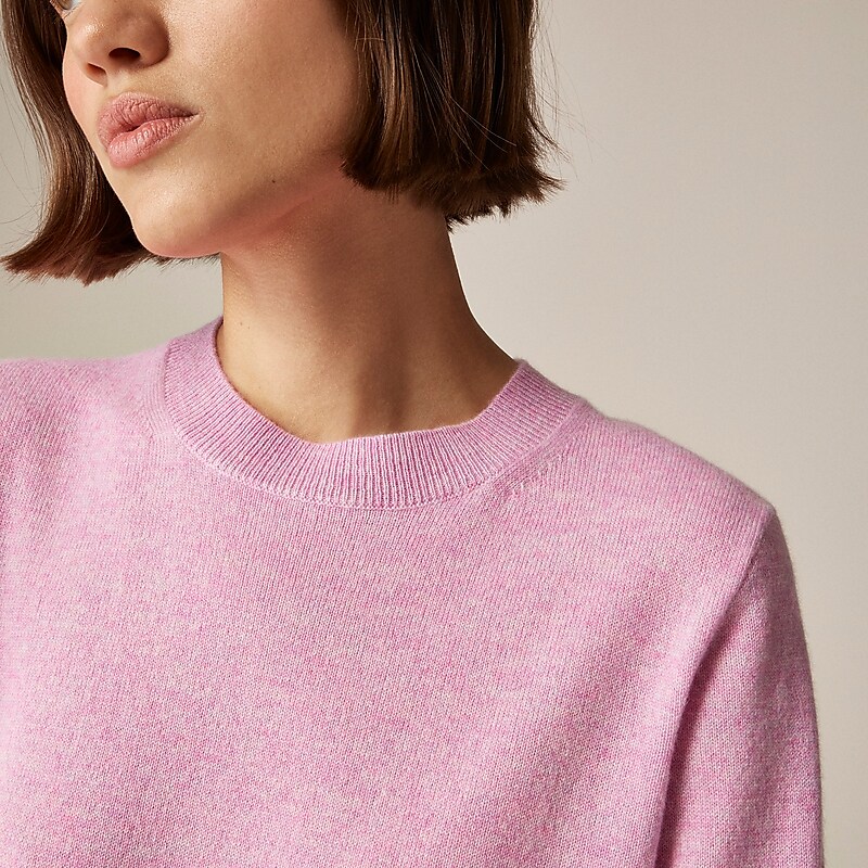 Hthr Neon Orchid J.Crew Cashmere classic-fit crewneck sweater | J.Crew Factory | KFLJQ4023