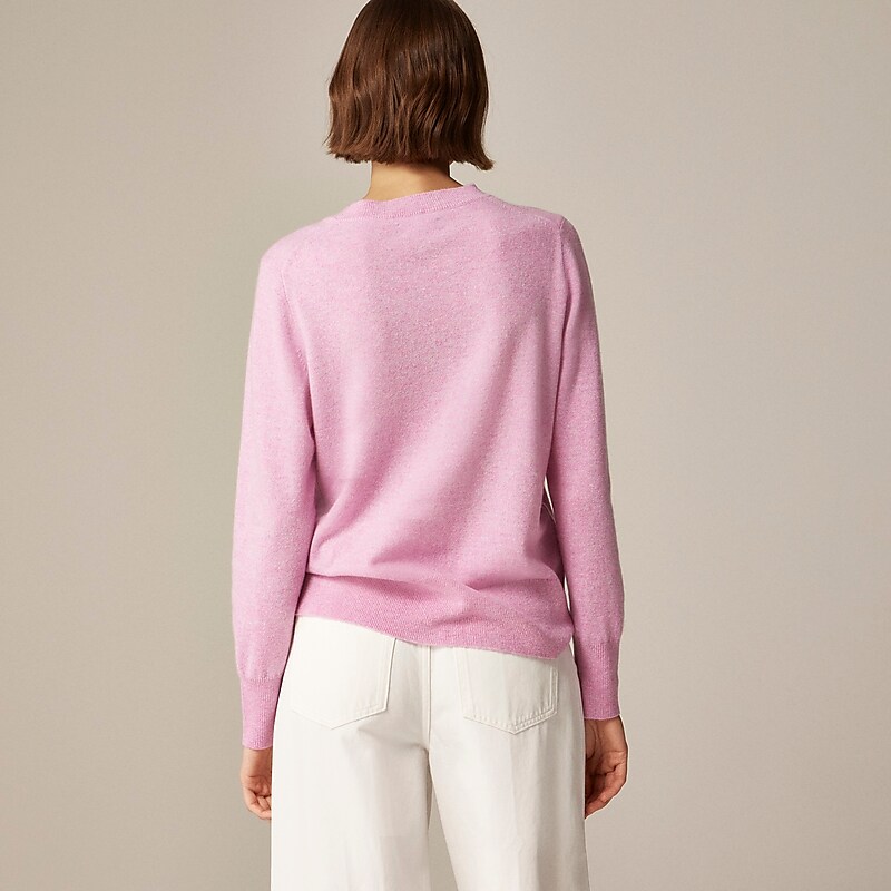 Hthr Neon Orchid J.Crew Cashmere classic-fit crewneck sweater | J.Crew Factory | KFLJQ4023