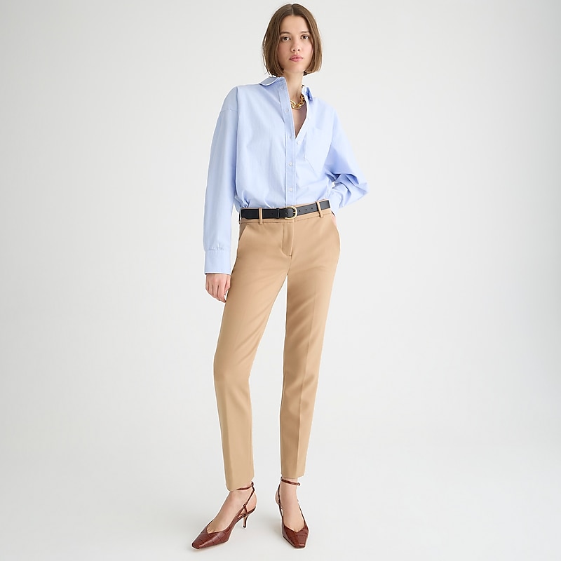 Hthr Saddle J.Crew Cameron slim cropped pant in four-season stretch | J.Crew Factory | QLJAV2734