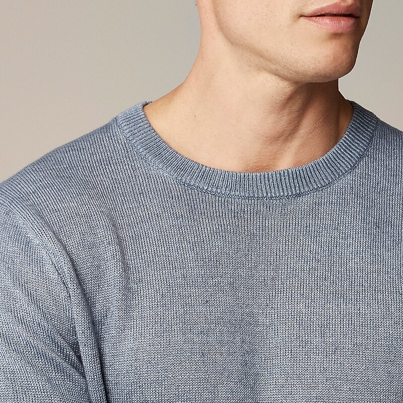 Hthr Seaside J.Crew Linen crewneck sweater | J.Crew Factory | MYLFU5063