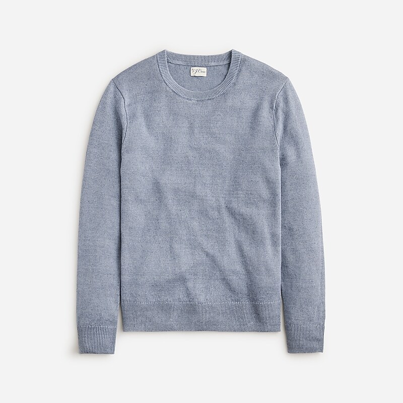 Hthr Seaside J.Crew Linen crewneck sweater | J.Crew Factory | MYLFU5063