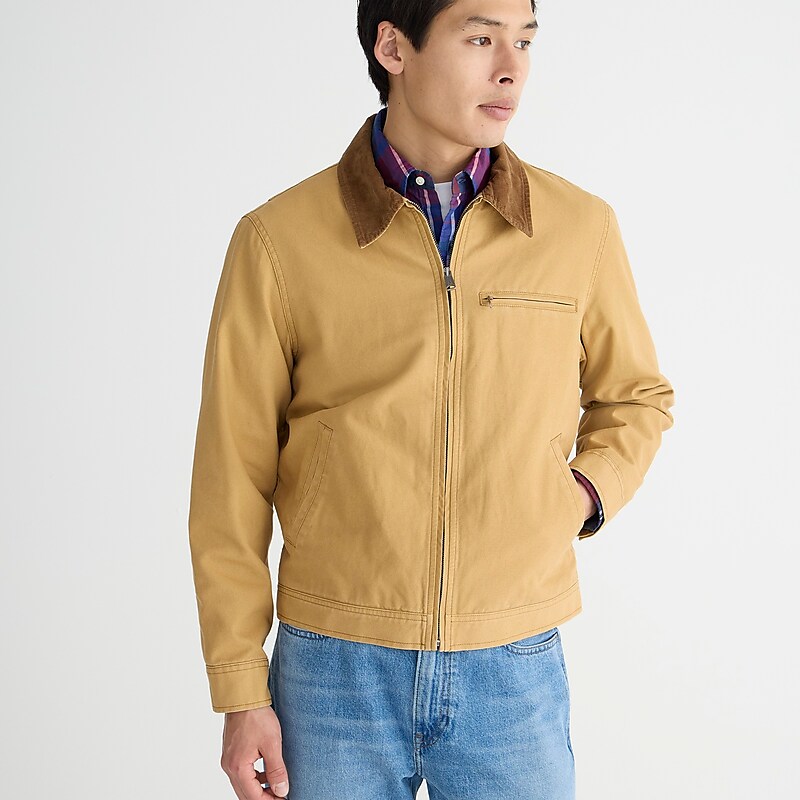 Iced Coffee J.Crew Wallace & Barnes lightweight canvas work jacket | J.Crew Factory | DAOGP7481