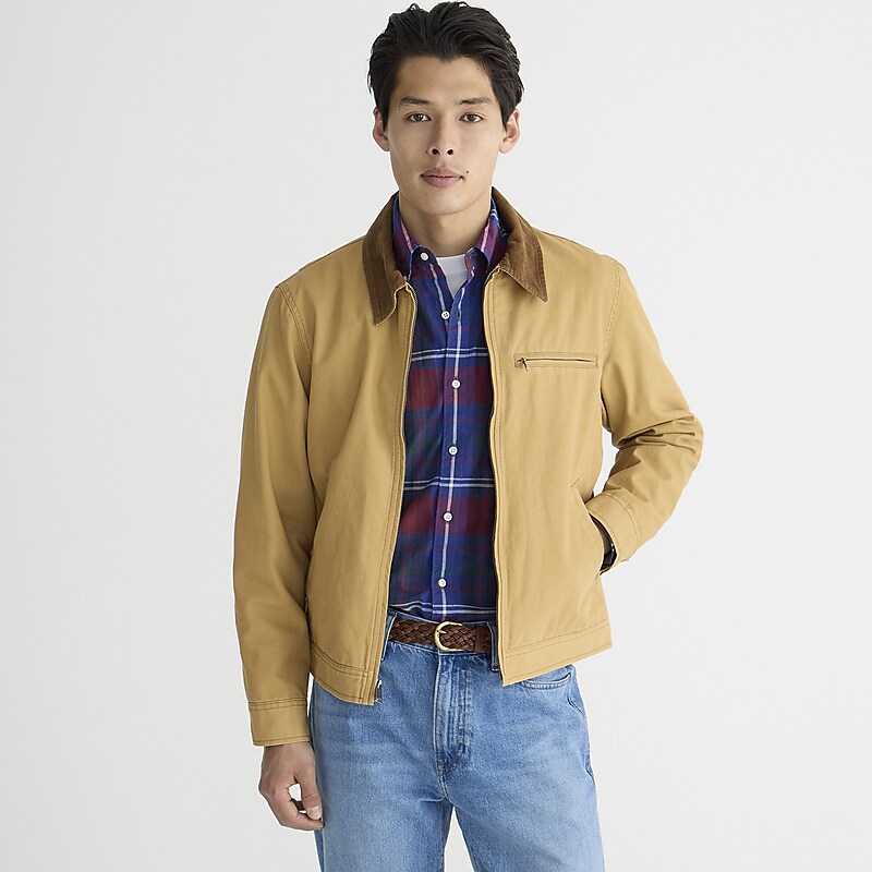 Iced Coffee J.Crew Wallace & Barnes lightweight canvas work jacket | J.Crew Factory | DAOGP7481