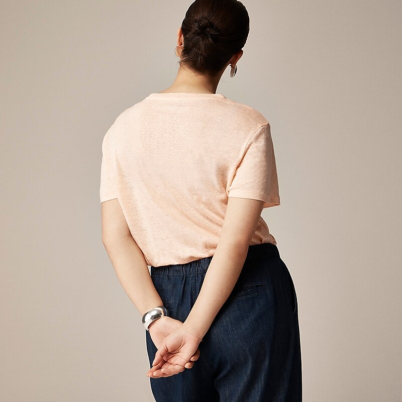 Iced Peach J.Crew Relaxed linen T-shirt | J.Crew Factory | GCTXK8569