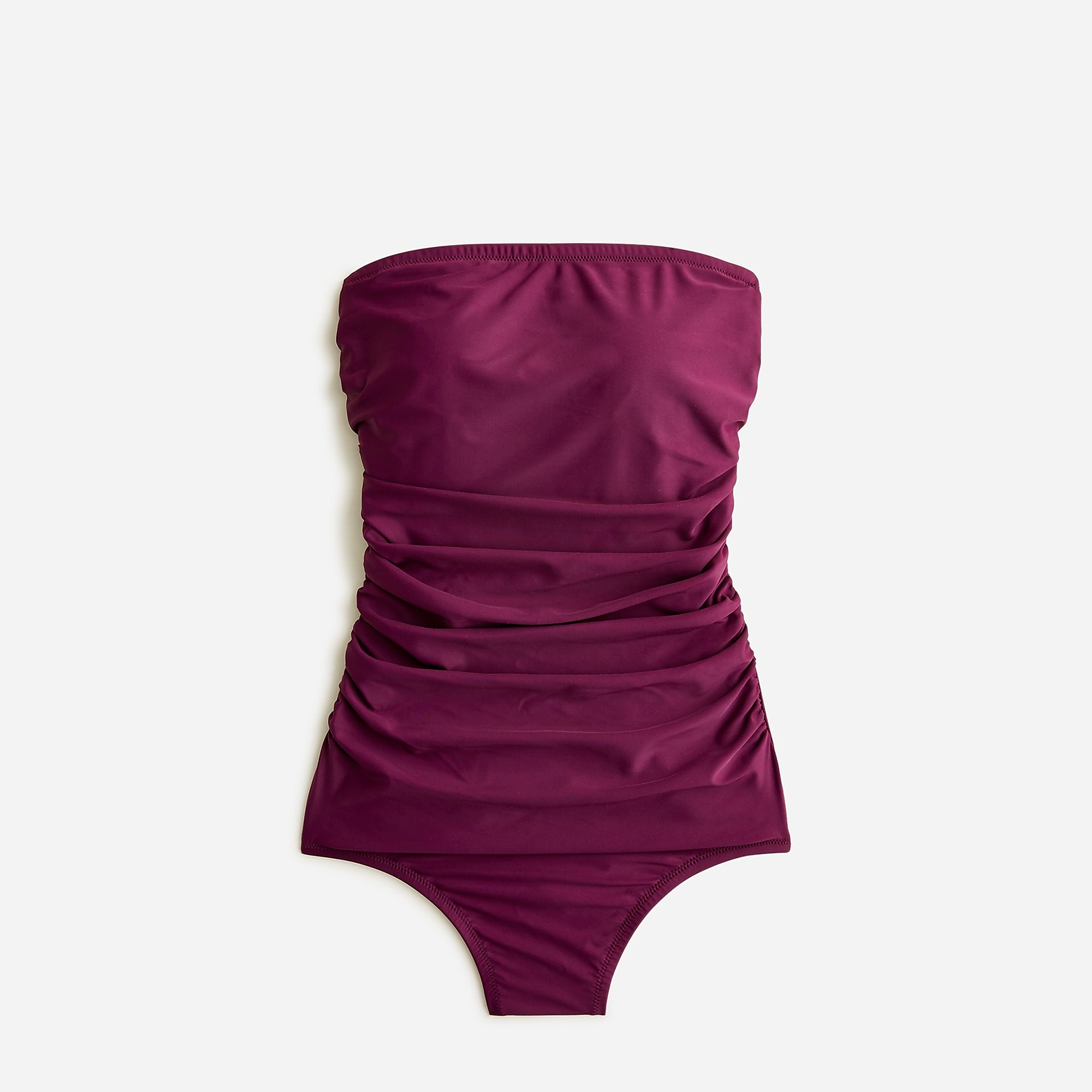 Iris J.Crew Ruched bandeau one-piece swimsuit | J.Crew Factory | MIRKE7935