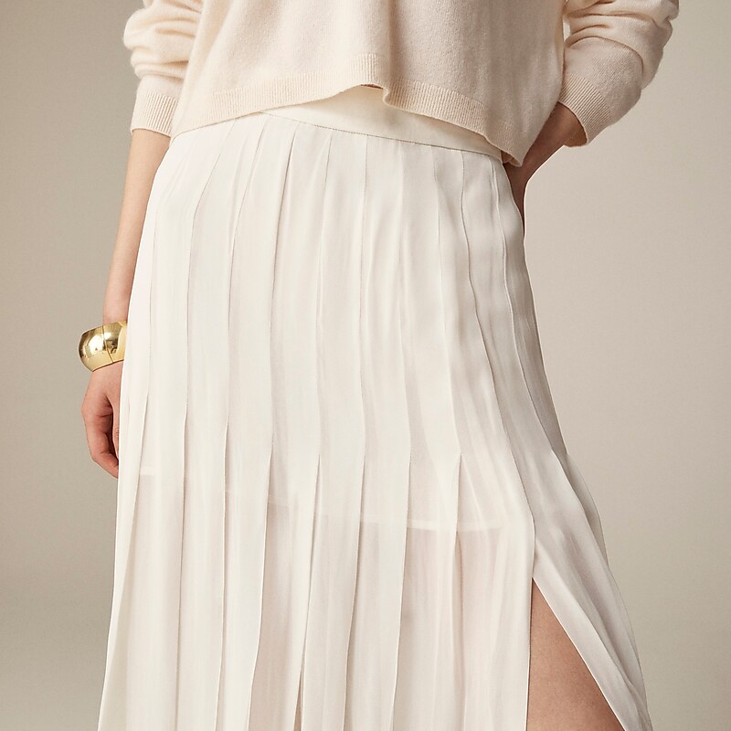 Ivory J.Crew Collection maxi skirt in lightweight chiffon | J.Crew Factory | HVPBY0978