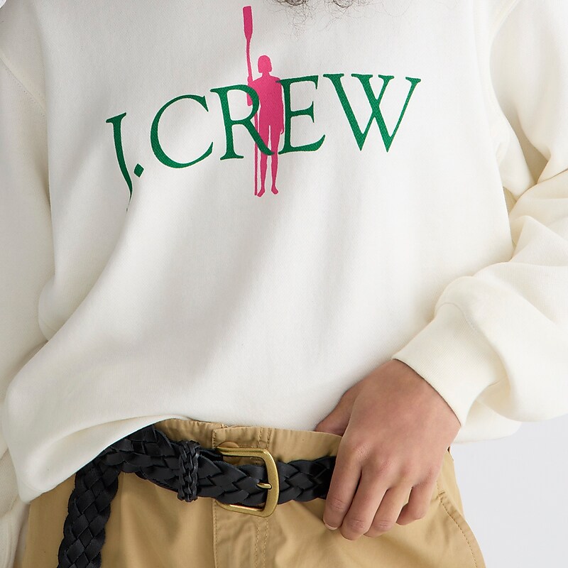 Ivory J.Crew French terry oarsman relaxed sweatshirt | J.Crew Factory | ZLFRV4316