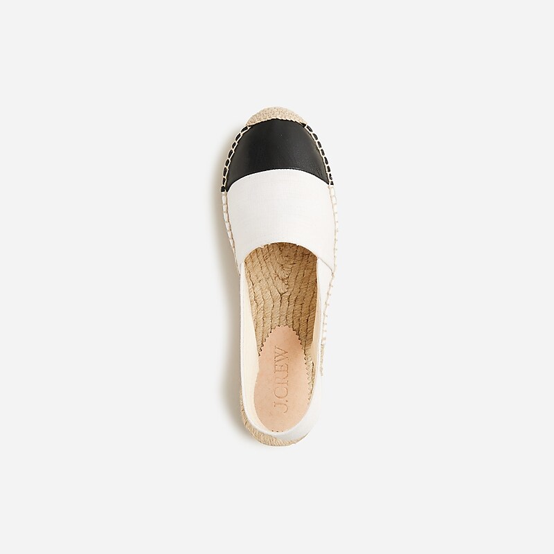 Ivory J.Crew Made-in-Spain cap toe slingback espadrilles in canvas | J.Crew Factory | ZCNWV1978