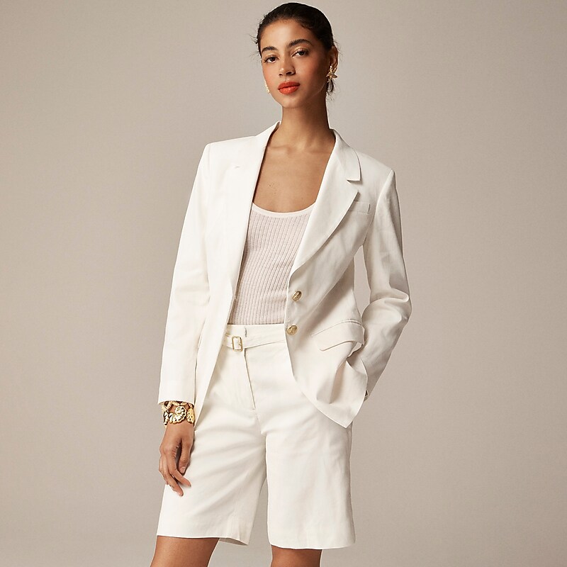 Ivory J.Crew Madelyn blazer in linen blend | J.Crew Factory | BSLDF4527