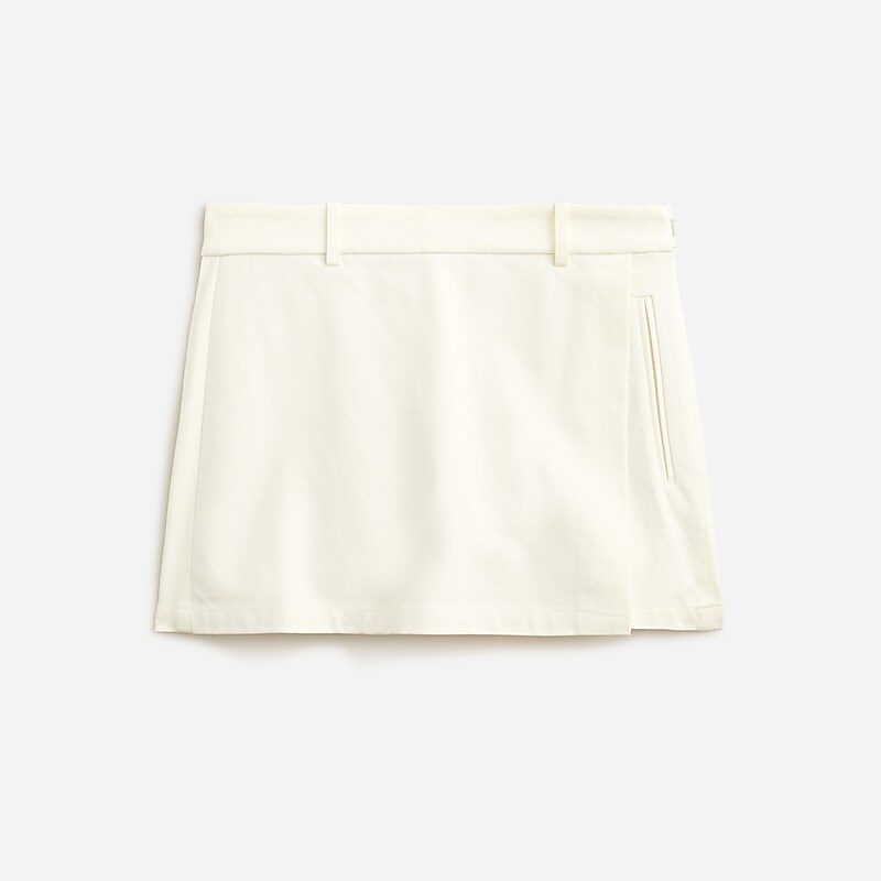 Ivory J.Crew Mini skort in bi-stretch cotton blend | J.Crew Factory | QLNKC1540