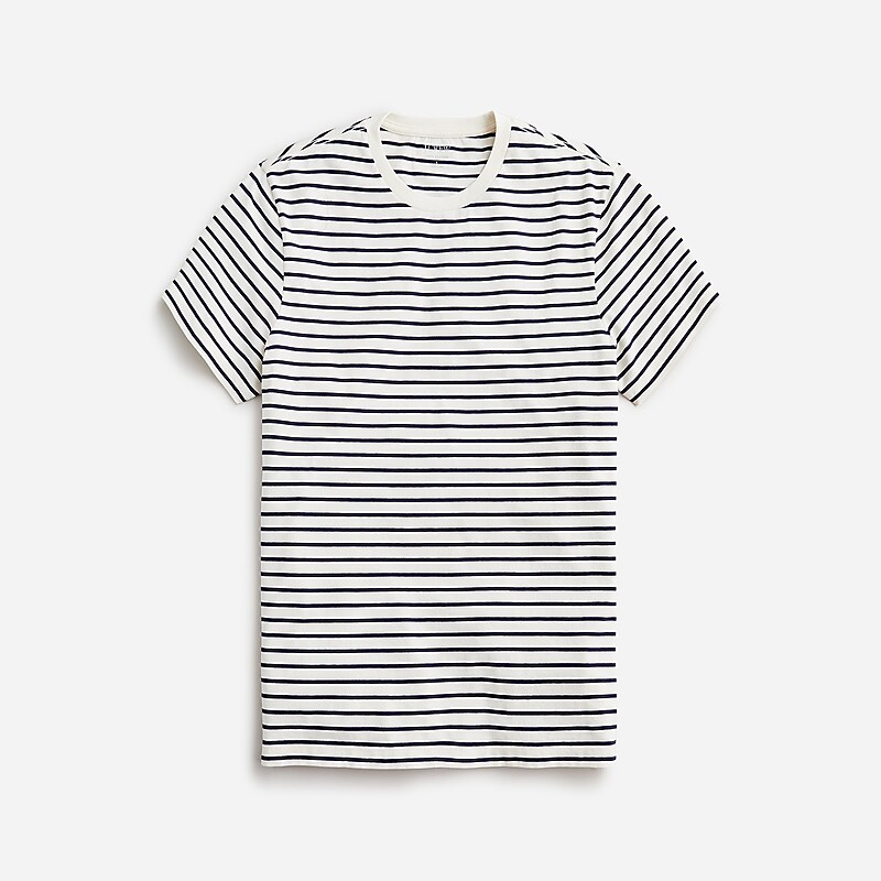 Ivory Navy J.Crew Cotton T-shirt | J.Crew Factory | KYLNP7190