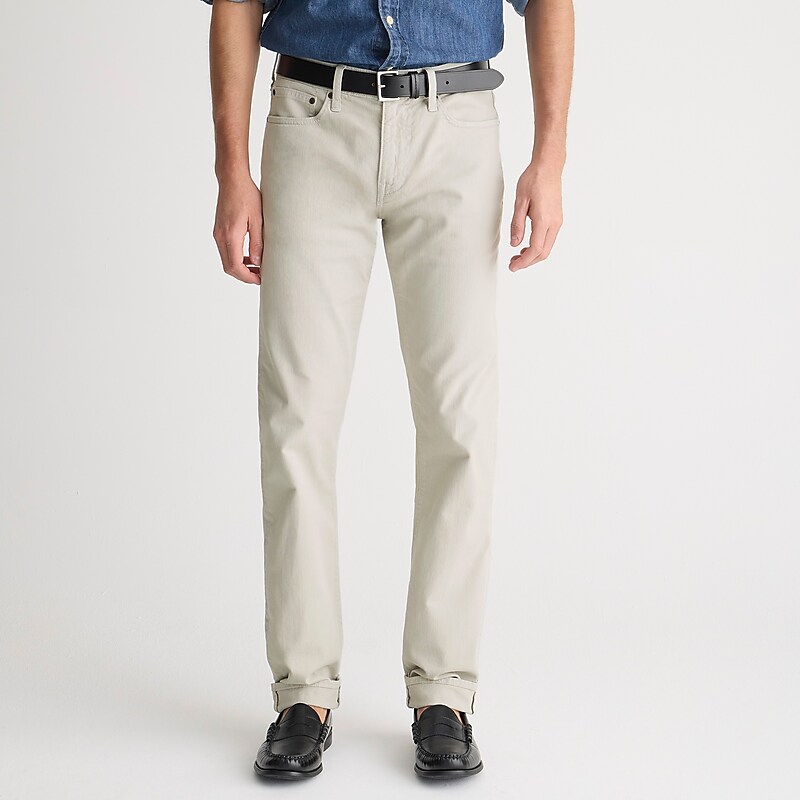 Jet Grey J.Crew 484 Slim-fit garment-dyed five-pocket pant | J.Crew Factory | YDUGX4829