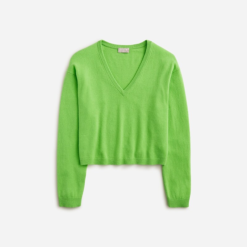 Jungle Juice J.Crew Cashmere relaxed cropped V-neck sweater | J.Crew Factory | ZBMWI8306