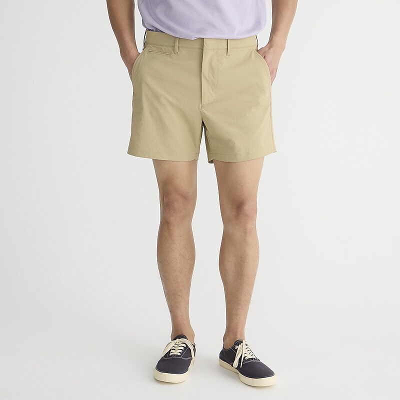 Khaki J.Crew 5\'\' tech short | J.Crew Factory | FKPRS7634